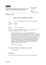 Journal de la 1080ème séance plénière du Forum pour la coopération en matière de sécurité