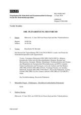Journal der 1081. Plenarsitzung des Forums für Sicherheitskooperation