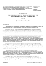 Statement by the Belgian EU Presidency on the Security Dialogue “Humanitarian Demining – Scope, Challenges And The Way Forward”