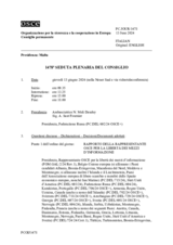 Giornale della 1478a Seduta plenaria del Consiglio permanente