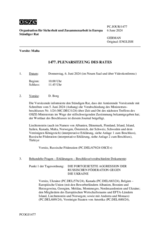 Journal der 1477. Plenarsitzung des Ständigen Rates 