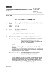 Journal der 1476. Plenarsitzung des Ständigen Rates 