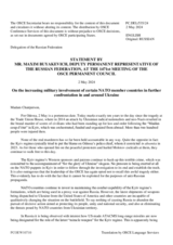 Statement by the Delegation of the Russian Federation on the increasing military involvement of certain NATO member States in yet more confrontation in and around Ukraine
