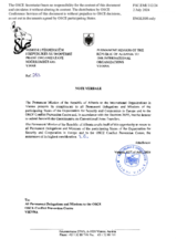 Response by the Delegation of Albania to the Questionnaire on Participating States’ Policy and/or National Practices and Procedures for the Export of Conventional Arms and Related Technology