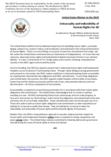 Statement by the Delegation of the United States of America on the universality and indivisibility of human rights for all