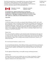 Statement by the Delegation of Canada on the Russia’s missile attack on Ukraine, including on Okhmatdyt Children’s Hospital in Kyiv, on 8 July 2024