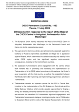 Statement by the Hungarian EU Presidency in response to the report by the Head of the OSCE Centre in Ashgabat, John MacGregor