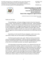 Statement by the Delegation of the United States of America on the Russian war of aggression against Ukraine