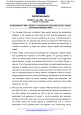 Statement by the Hungarian EU Presidency on Women, peace and security: women’s contribution to peace and security – lessons learned and challenges ahead