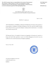 Information Exchange by the Delegation of Estonia on Conventional Arms Transfer Information Exchange by the Delegation of Estonia on Conventional Arms Transfer