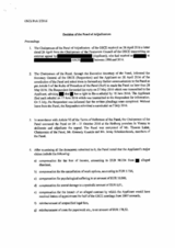 OSCE Panel of Adjudicators Decision 2/2016 OSCE Panel of Adjudicators Decision 2/2016