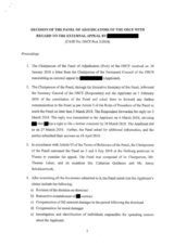OSCE Panel of Adjudicators Decision 2/2018 OSCE Panel of Adjudicators Decision 2/2018