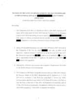 OSCE Panel of Adjudicators Decision 2-19/2019 OSCE Panel of Adjudicators Decision 2-19/2019