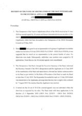 OSCE Panel of Adjudicators Decision 31, 36/2019 OSCE Panel of Adjudicators Decision 31, 36/2019