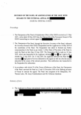 OSCE Panel of Adjudicators Decision 21/2019 OSCE Panel of Adjudicators Decision 21/2019