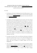 OSCE Panel of Adjudicators Decision 40/2019 OSCE Panel of Adjudicators Decision 40/2019