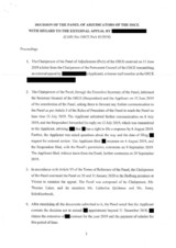 OSCE Panel of Adjudicators Decision 41/2019 OSCE Panel of Adjudicators Decision 41/2019