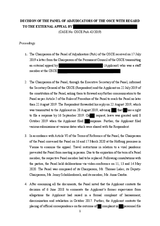 OSCE Panel of Adjudicators Decision 42/2019 OSCE Panel of Adjudicators Decision 42/2019