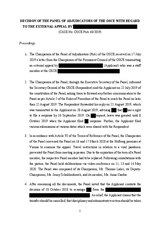 OSCE Panel of Adjudicators Decision 43/2019 OSCE Panel of Adjudicators Decision 43/2019