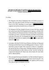OSCE Panel of Adjudicators Decision 44/2019 OSCE Panel of Adjudicators Decision 44/2019