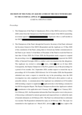 OSCE Panel of Adjudicators Decision 05/2020 OSCE Panel of Adjudicators Decision 05/2020