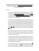 OSCE Panel of Adjudicators Decision 01/2021 OSCE Panel of Adjudicators Decision 01/2021