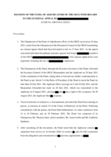 OSCE Panel of Adjudicators Decision 03/2021 OSCE Panel of Adjudicators Decision 03/2021