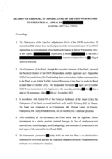 OSCE Panel of Adjudicators Decision 2/2022 OSCE Panel of Adjudicators Decision 2/2022