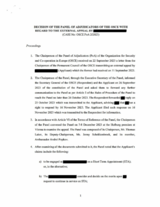 OSCE Panel of Adjudicators Decision 2/2023 OSCE Panel of Adjudicators Decision 2/2023