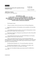 Permanent Council Decision No. 1485