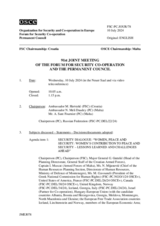 Journal of the 91st Joint Meeting of the Forum for Security Co-operation and the Permanent Council