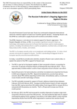 Statement by the Delegation of the United States of America on the Russian Federation’s ongoing aggression against Ukraine