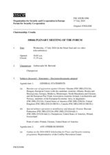 Journal of the 1084th Plenary Meeting of the Forum for Security Co-operation