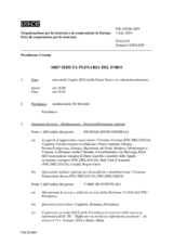 Giornale della 1083a Seduta plenaria del Foro di cooperazione per la sicurezza