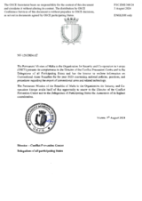 Response by the Delegation of Malta to the Questionnaire on Participating States’ Policy and/or National Practices and Procedures for the Export of Conventional Arms and Related Technology Response by the Delegation of Malta to the Questionnaire on Participating States’ Policy and/or National Practices and Procedures for the Export of Conventional Arms and Related Technology