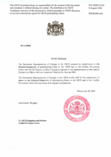 Response by the Delegation of Georgia to the Questionnaire on the Code of Conduct on Politico-Military Aspects of Security