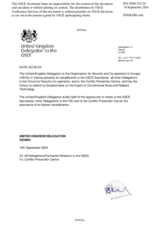 Response by the Delegation of the United Kingdom to the Questionnaire on Participating States’ Policy and/or National Practices and Procedures for the Export of Conventional Arms and Related Technology Response by the Delegation of the United Kingdom to the Questionnaire on Participating States’ Policy and/or National Practices and Procedures for the Export of Conventional Arms and Related Technology