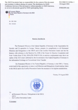 Information Exchange by the Delegation of Germany on Conventional Arms Transfer Information Exchange by the Delegation of Germany on Conventional Arms Transfer