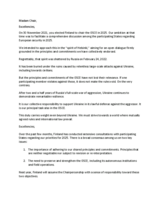 Speech outlining 2025 Chairpersonship priorities by Minister of Foreign Affairs of Finland, Elina Valtonen