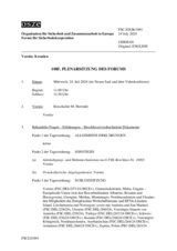 Journal der 1085. Plenarsitzung des Forums für Sicherheitskooperation