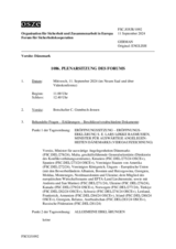 Journal der 1086. Plenarsitzung des Forums für Sicherheitskooperation