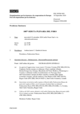 Giornale della 1087a Seduta plenaria del Foro di cooperazione per la sicurezza