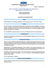 2024 ECONOMIC AND ENVIRONMENTAL DIMENSION IMPLEMENTATION MEETING - Logistical Modalities