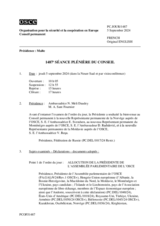 Journal de la 1487ème séance plénière du Conseil permanent
