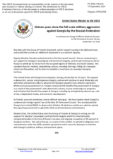 Statement by the Delegation of the United States of America on the 16 years since the full-scale military aggression against Georgia by the Russian Federation