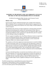 Statement by the Delegation of Norway in response to the report by the Head of the OSCE Programme Office in Dushanbe, Ambassador Willy Kempel