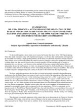 Statement by the Delegation of the Russian Federation on the special military operation to demilitarize and denazify Ukraine