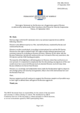  Statement by the Delegation of Norway on the Russian war of aggression against Ukraine