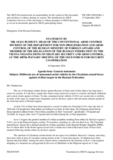Statement by the Delegation of the Russian Federation on the use of UAVs by the Ukrainian Armed Forces against civilian targets in the Russian Federation