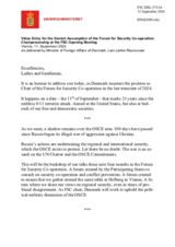 Opening statement by H.E. Mr. Lars Løkke Rasmussen, Minister for Foreign Affairs of Denmark (recorded video statement)